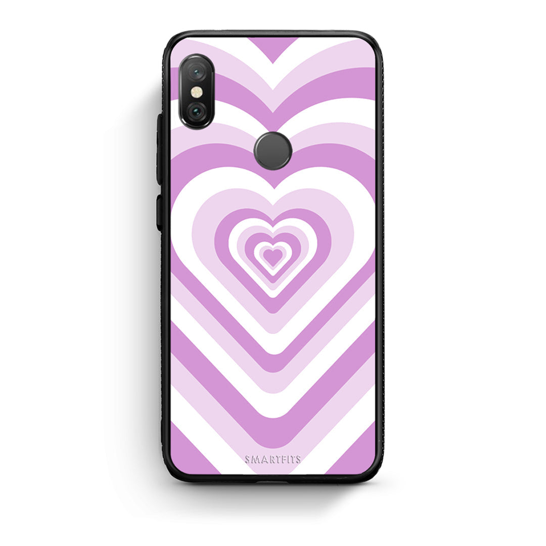 Xiaomi Redmi Note 5 Lilac Hearts θήκη από τη Smartfits με σχέδιο στο πίσω μέρος και μαύρο περίβλημα | Smartphone case with colorful back and black bezels by Smartfits