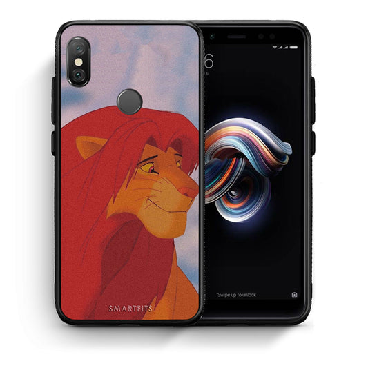 Θήκη Αγίου Βαλεντίνου Xiaomi Redmi Note 5 Lion Love 1 από τη Smartfits με σχέδιο στο πίσω μέρος και μαύρο περίβλημα | Xiaomi Redmi Note 5 Lion Love 1 case with colorful back and black bezels