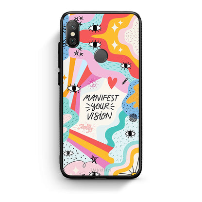 Xiaomi Redmi Note 5 Manifest Your Vision θήκη από τη Smartfits με σχέδιο στο πίσω μέρος και μαύρο περίβλημα | Smartphone case with colorful back and black bezels by Smartfits
