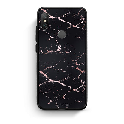4 - Xiaomi Redmi Note 5 Black Rosegold Marble case, cover, bumper