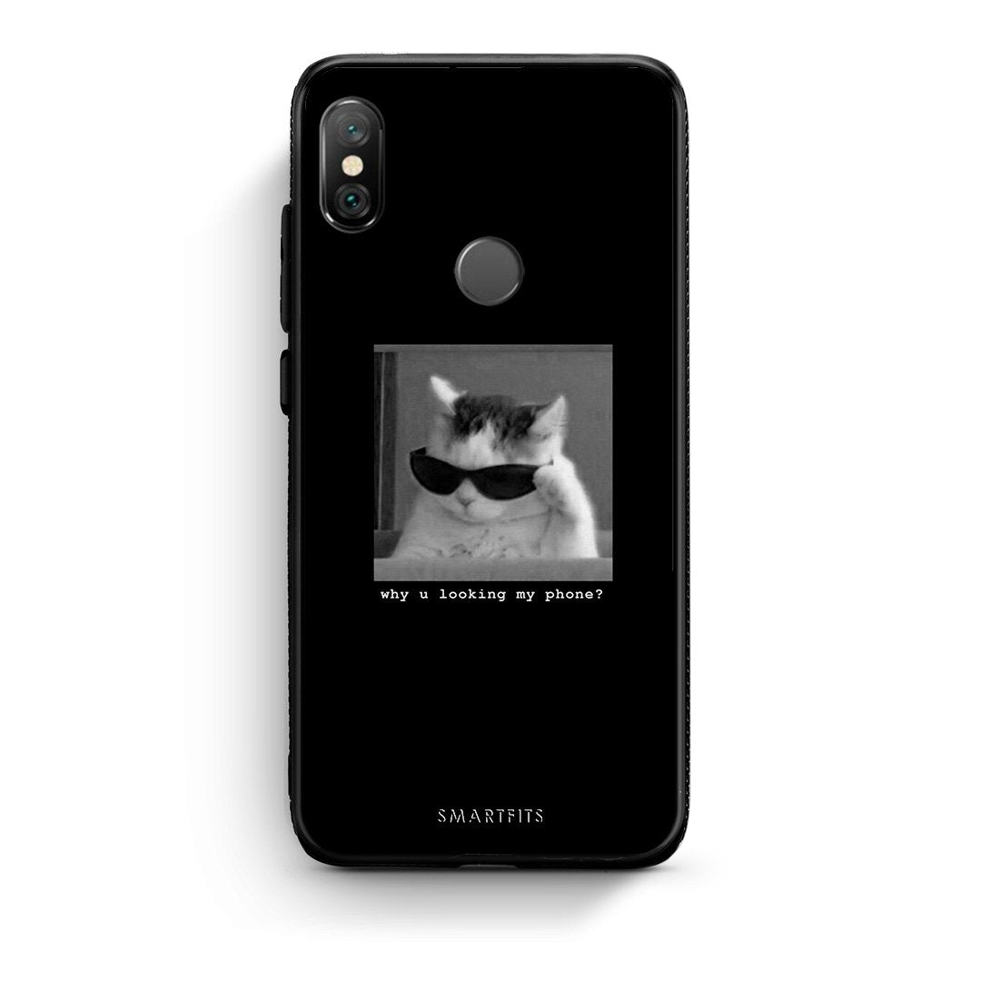 Xiaomi Redmi Note 5 Meme Cat θήκη από τη Smartfits με σχέδιο στο πίσω μέρος και μαύρο περίβλημα | Smartphone case with colorful back and black bezels by Smartfits