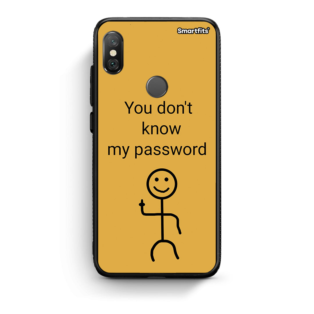 Xiaomi Redmi Note 5 My Password Θήκη από τη Smartfits με σχέδιο στο πίσω μέρος και μαύρο περίβλημα | Smartphone case with colorful back and black bezels by Smartfits