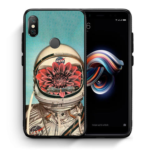 Θήκη Xiaomi Redmi Note 5 Nasa Bloom από τη Smartfits με σχέδιο στο πίσω μέρος και μαύρο περίβλημα | Xiaomi Redmi Note 5 Nasa Bloom case with colorful back and black bezels