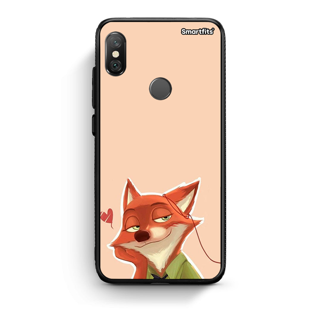 Xiaomi Redmi Note 5 Nick Wilde And Judy Hopps Love 1 θήκη από τη Smartfits με σχέδιο στο πίσω μέρος και μαύρο περίβλημα | Smartphone case with colorful back and black bezels by Smartfits