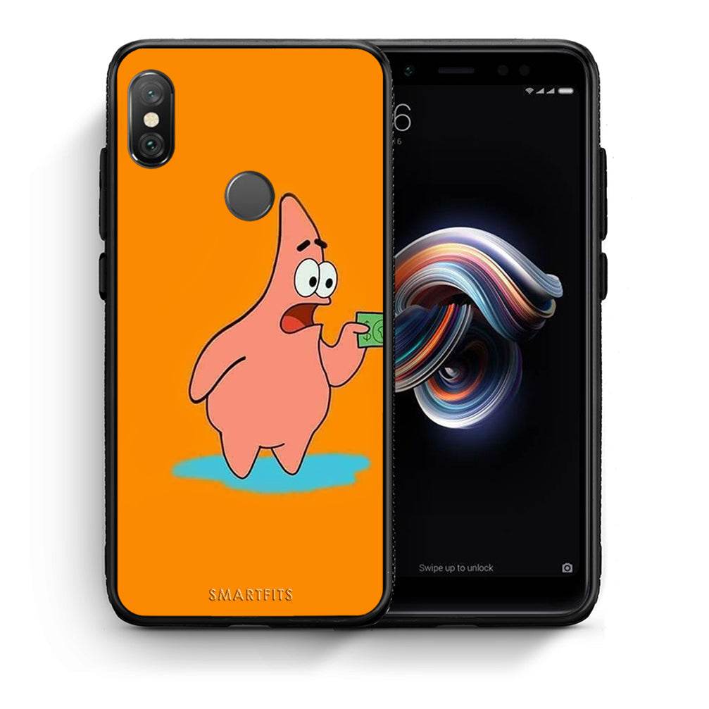 Θήκη Αγίου Βαλεντίνου Xiaomi Redmi Note 5 No Money 1 από τη Smartfits με σχέδιο στο πίσω μέρος και μαύρο περίβλημα | Xiaomi Redmi Note 5 No Money 1 case with colorful back and black bezels