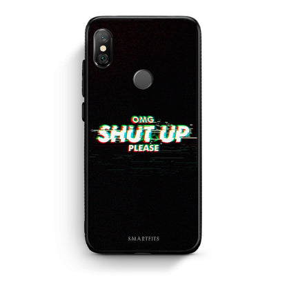 Xiaomi Redmi Note 5 OMG ShutUp θήκη από τη Smartfits με σχέδιο στο πίσω μέρος και μαύρο περίβλημα | Smartphone case with colorful back and black bezels by Smartfits