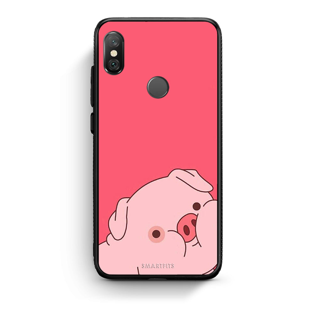 Xiaomi Redmi Note 5 Pig Love 1 Θήκη Αγίου Βαλεντίνου από τη Smartfits με σχέδιο στο πίσω μέρος και μαύρο περίβλημα | Smartphone case with colorful back and black bezels by Smartfits