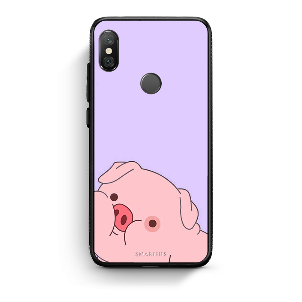 Xiaomi Redmi Note 5 Pig Love 2 Θήκη Αγίου Βαλεντίνου από τη Smartfits με σχέδιο στο πίσω μέρος και μαύρο περίβλημα | Smartphone case with colorful back and black bezels by Smartfits