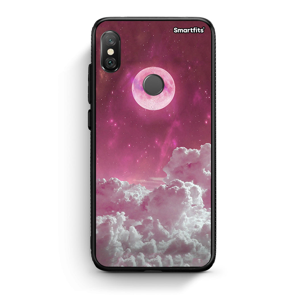 Xiaomi Redmi Note 5 Pink Moon Θήκη από τη Smartfits με σχέδιο στο πίσω μέρος και μαύρο περίβλημα | Smartphone case with colorful back and black bezels by Smartfits