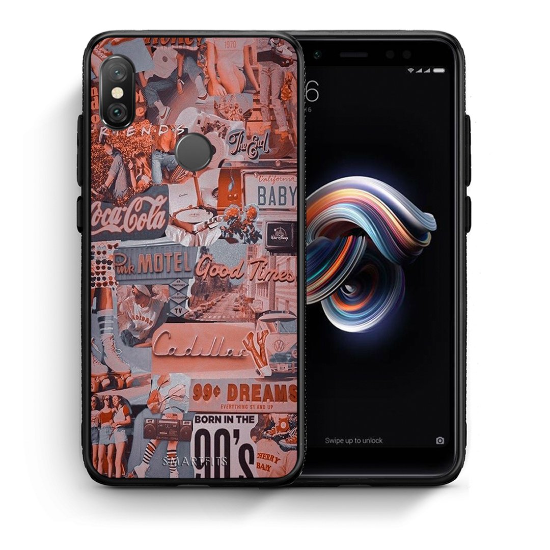 Θήκη Xiaomi Redmi Note 5 Born In 90s από τη Smartfits με σχέδιο στο πίσω μέρος και μαύρο περίβλημα | Xiaomi Redmi Note 5 Born In 90s case with colorful back and black bezels
