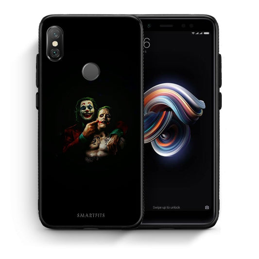 Θήκη Xiaomi Redmi Note 5 Clown Hero από τη Smartfits με σχέδιο στο πίσω μέρος και μαύρο περίβλημα | Xiaomi Redmi Note 5 Clown Hero case with colorful back and black bezels