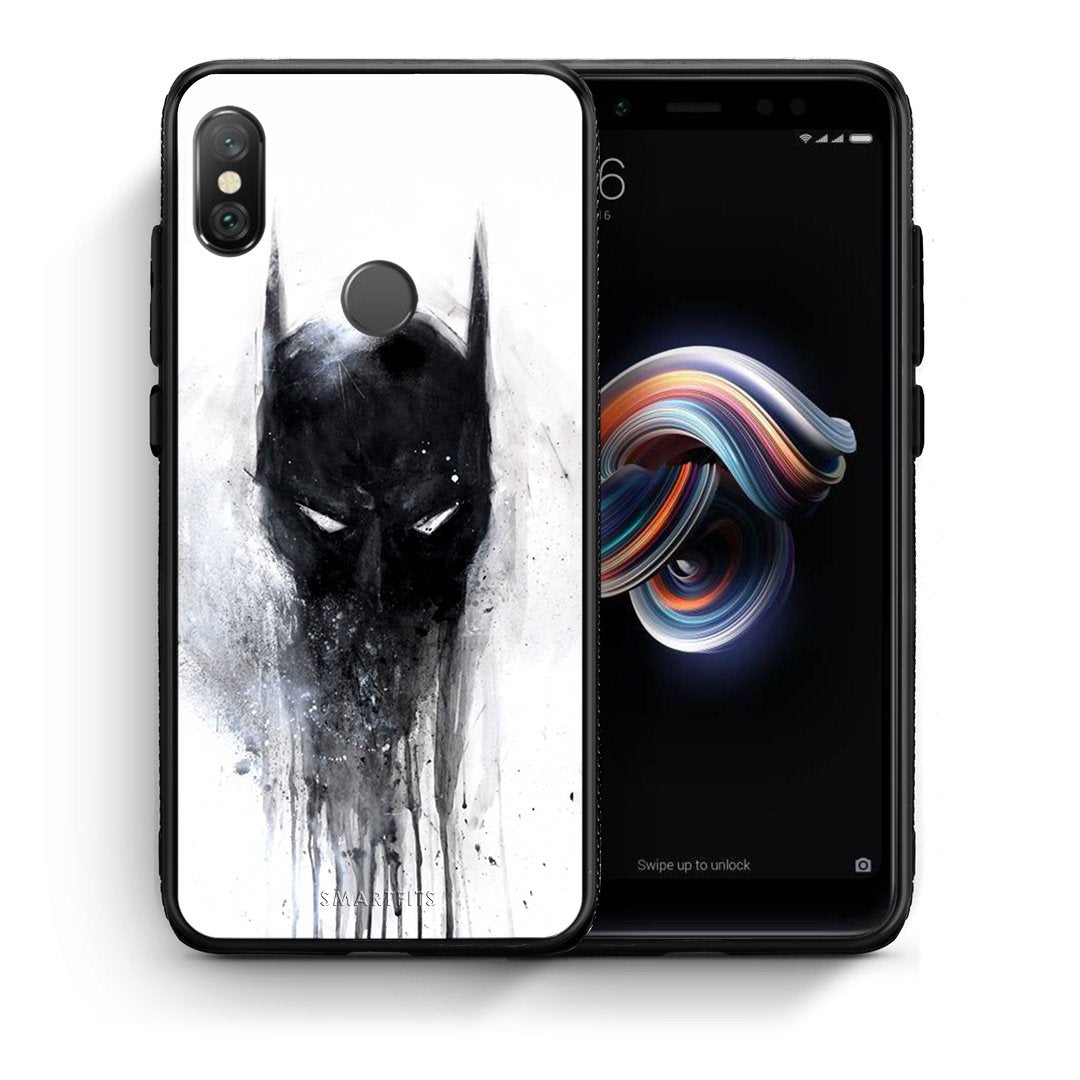 Θήκη Xiaomi Redmi Note 5 Paint Bat Hero από τη Smartfits με σχέδιο στο πίσω μέρος και μαύρο περίβλημα | Xiaomi Redmi Note 5 Paint Bat Hero case with colorful back and black bezels