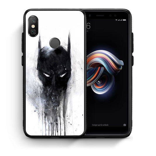 Θήκη Xiaomi Redmi Note 5 Paint Bat Hero από τη Smartfits με σχέδιο στο πίσω μέρος και μαύρο περίβλημα | Xiaomi Redmi Note 5 Paint Bat Hero case with colorful back and black bezels