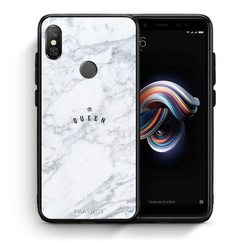 Θήκη Xiaomi Redmi Note 5 Queen Marble από τη Smartfits με σχέδιο στο πίσω μέρος και μαύρο περίβλημα | Xiaomi Redmi Note 5 Queen Marble case with colorful back and black bezels