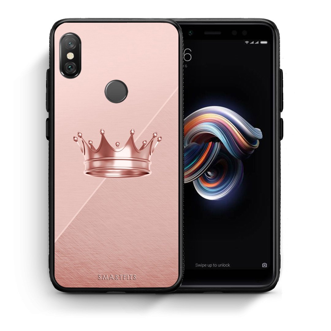 Θήκη Xiaomi Redmi Note 5 Crown Minimal από τη Smartfits με σχέδιο στο πίσω μέρος και μαύρο περίβλημα | Xiaomi Redmi Note 5 Crown Minimal case with colorful back and black bezels