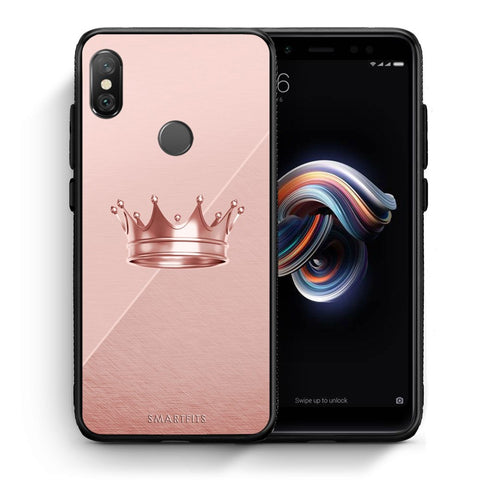 Θήκη Xiaomi Redmi Note 5 Crown Minimal από τη Smartfits με σχέδιο στο πίσω μέρος και μαύρο περίβλημα | Xiaomi Redmi Note 5 Crown Minimal case with colorful back and black bezels
