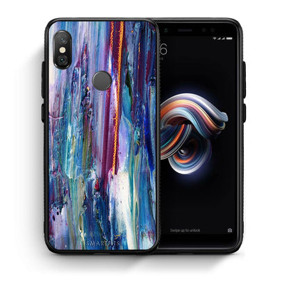 Θήκη Xiaomi Redmi Note 5 Winter Paint από τη Smartfits με σχέδιο στο πίσω μέρος και μαύρο περίβλημα | Xiaomi Redmi Note 5 Winter Paint case with colorful back and black bezels