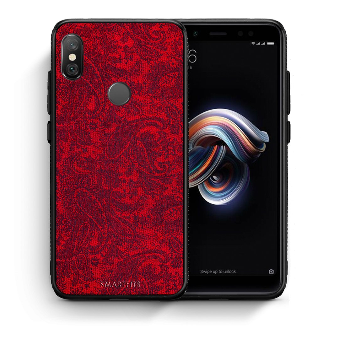 Θήκη Xiaomi Redmi Note 5 Paisley Cashmere από τη Smartfits με σχέδιο στο πίσω μέρος και μαύρο περίβλημα | Xiaomi Redmi Note 5 Paisley Cashmere case with colorful back and black bezels