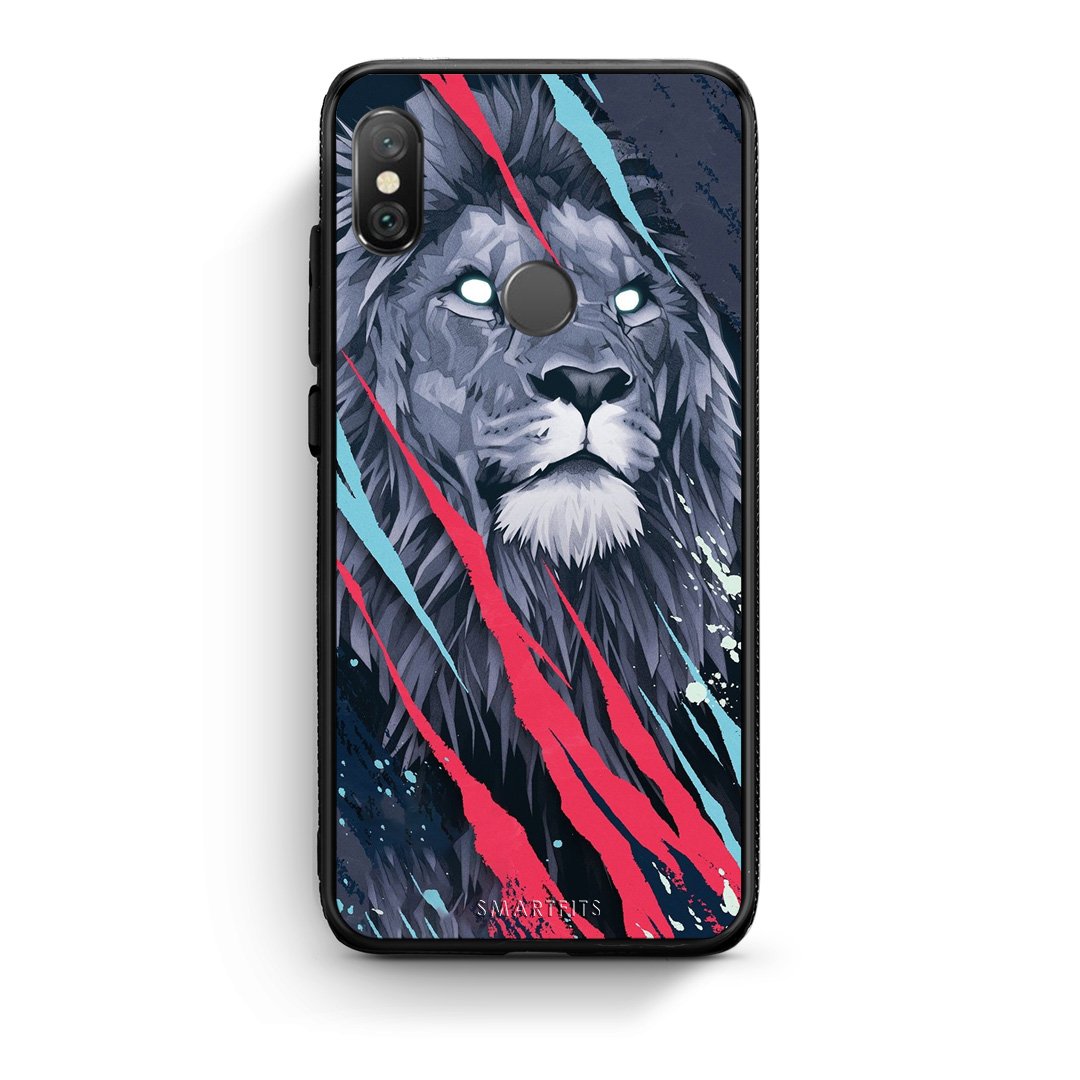 4 - Xiaomi Redmi Note 5 Lion Designer PopArt case, cover, bumper