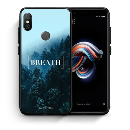 Θήκη Xiaomi Redmi Note 5 Breath Quote από τη Smartfits με σχέδιο στο πίσω μέρος και μαύρο περίβλημα | Xiaomi Redmi Note 5 Breath Quote case with colorful back and black bezels