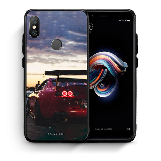 Θήκη Xiaomi Redmi Note 5 Racing Supra από τη Smartfits με σχέδιο στο πίσω μέρος και μαύρο περίβλημα | Xiaomi Redmi Note 5 Racing Supra case with colorful back and black bezels