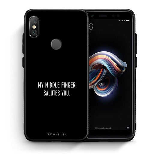 Θήκη Xiaomi Redmi Note 5 Salute από τη Smartfits με σχέδιο στο πίσω μέρος και μαύρο περίβλημα | Xiaomi Redmi Note 5 Salute case with colorful back and black bezels