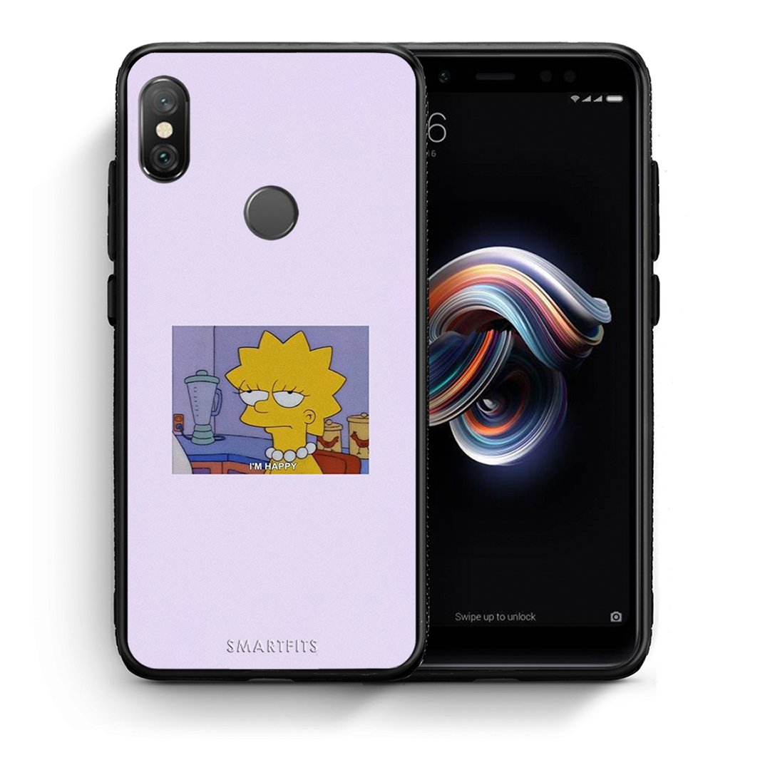 Θήκη Xiaomi Redmi Note 5 So Happy από τη Smartfits με σχέδιο στο πίσω μέρος και μαύρο περίβλημα | Xiaomi Redmi Note 5 So Happy case with colorful back and black bezels