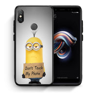 Thumbnail for Θήκη Xiaomi Redmi Note 5 Minion Text από τη Smartfits με σχέδιο στο πίσω μέρος και μαύρο περίβλημα | Xiaomi Redmi Note 5 Minion Text case with colorful back and black bezels