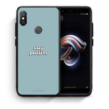 Θήκη Xiaomi Redmi Note 5 Positive Text από τη Smartfits με σχέδιο στο πίσω μέρος και μαύρο περίβλημα | Xiaomi Redmi Note 5 Positive Text case with colorful back and black bezels