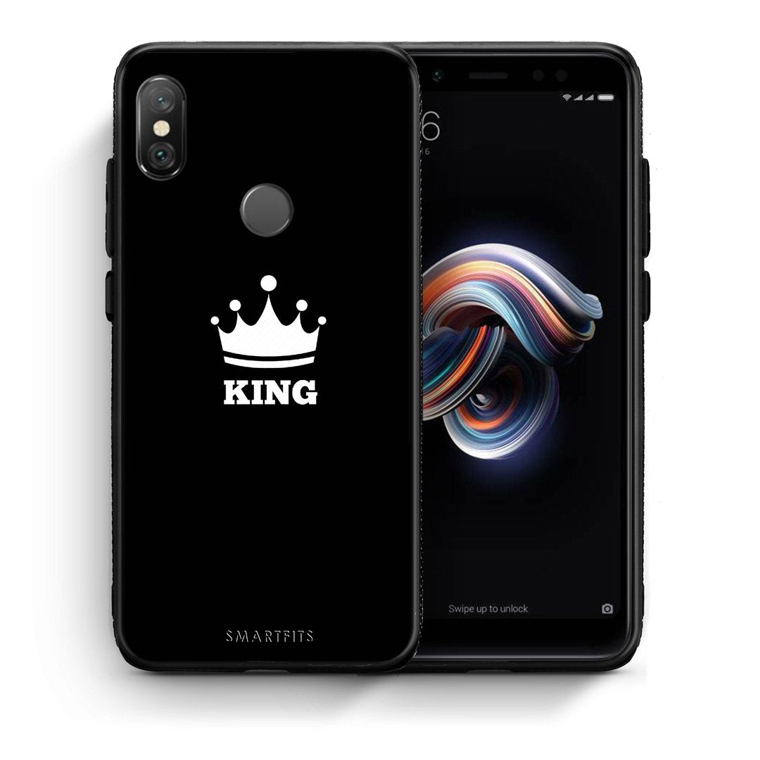 Θήκη Xiaomi Redmi Note 5 King Valentine από τη Smartfits με σχέδιο στο πίσω μέρος και μαύρο περίβλημα | Xiaomi Redmi Note 5 King Valentine case with colorful back and black bezels