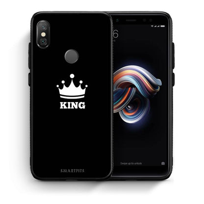 Θήκη Xiaomi Redmi Note 5 King Valentine από τη Smartfits με σχέδιο στο πίσω μέρος και μαύρο περίβλημα | Xiaomi Redmi Note 5 King Valentine case with colorful back and black bezels