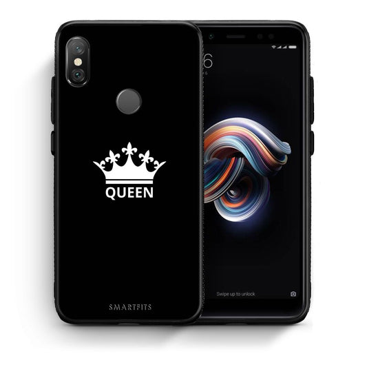 Θήκη Xiaomi Redmi Note 5 Queen Valentine από τη Smartfits με σχέδιο στο πίσω μέρος και μαύρο περίβλημα | Xiaomi Redmi Note 5 Queen Valentine case with colorful back and black bezels