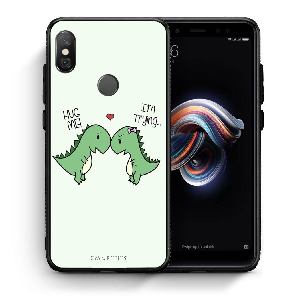 Θήκη Xiaomi Redmi Note 5 Rex Valentine από τη Smartfits με σχέδιο στο πίσω μέρος και μαύρο περίβλημα | Xiaomi Redmi Note 5 Rex Valentine case with colorful back and black bezels