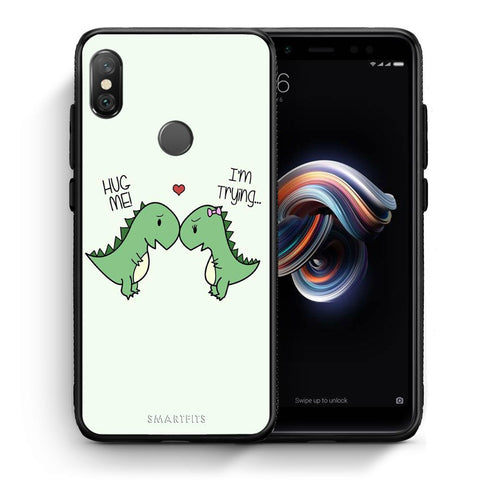 Θήκη Xiaomi Redmi Note 5 Rex Valentine από τη Smartfits με σχέδιο στο πίσω μέρος και μαύρο περίβλημα | Xiaomi Redmi Note 5 Rex Valentine case with colorful back and black bezels