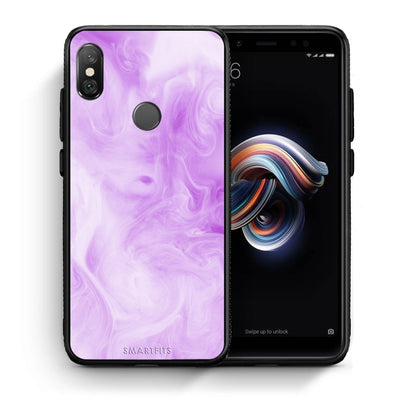 Θήκη Xiaomi Redmi Note 5 Lavender Watercolor από τη Smartfits με σχέδιο στο πίσω μέρος και μαύρο περίβλημα | Xiaomi Redmi Note 5 Lavender Watercolor case with colorful back and black bezels