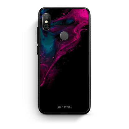 4 - Xiaomi Redmi Note 5 Pink Black Watercolor case, cover, bumper