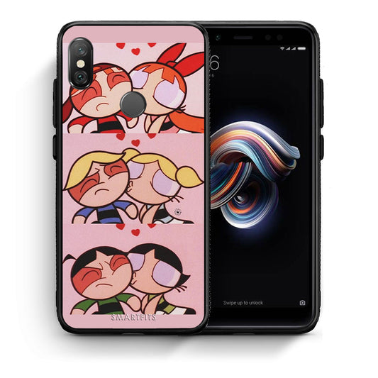 Θήκη Αγίου Βαλεντίνου Xiaomi Redmi Note 5 Puff Love από τη Smartfits με σχέδιο στο πίσω μέρος και μαύρο περίβλημα | Xiaomi Redmi Note 5 Puff Love case with colorful back and black bezels