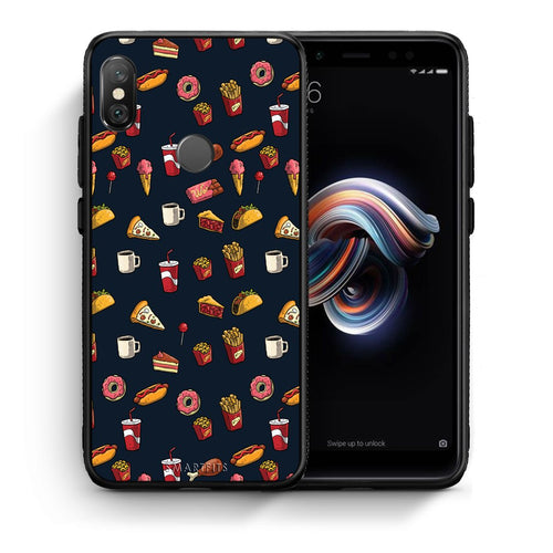 Θήκη Xiaomi Redmi Note 5 Hungry Random από τη Smartfits με σχέδιο στο πίσω μέρος και μαύρο περίβλημα | Xiaomi Redmi Note 5 Hungry Random case with colorful back and black bezels