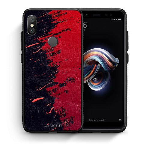Θήκη Αγίου Βαλεντίνου Xiaomi Redmi Note 5 Red Paint από τη Smartfits με σχέδιο στο πίσω μέρος και μαύρο περίβλημα | Xiaomi Redmi Note 5 Red Paint case with colorful back and black bezels