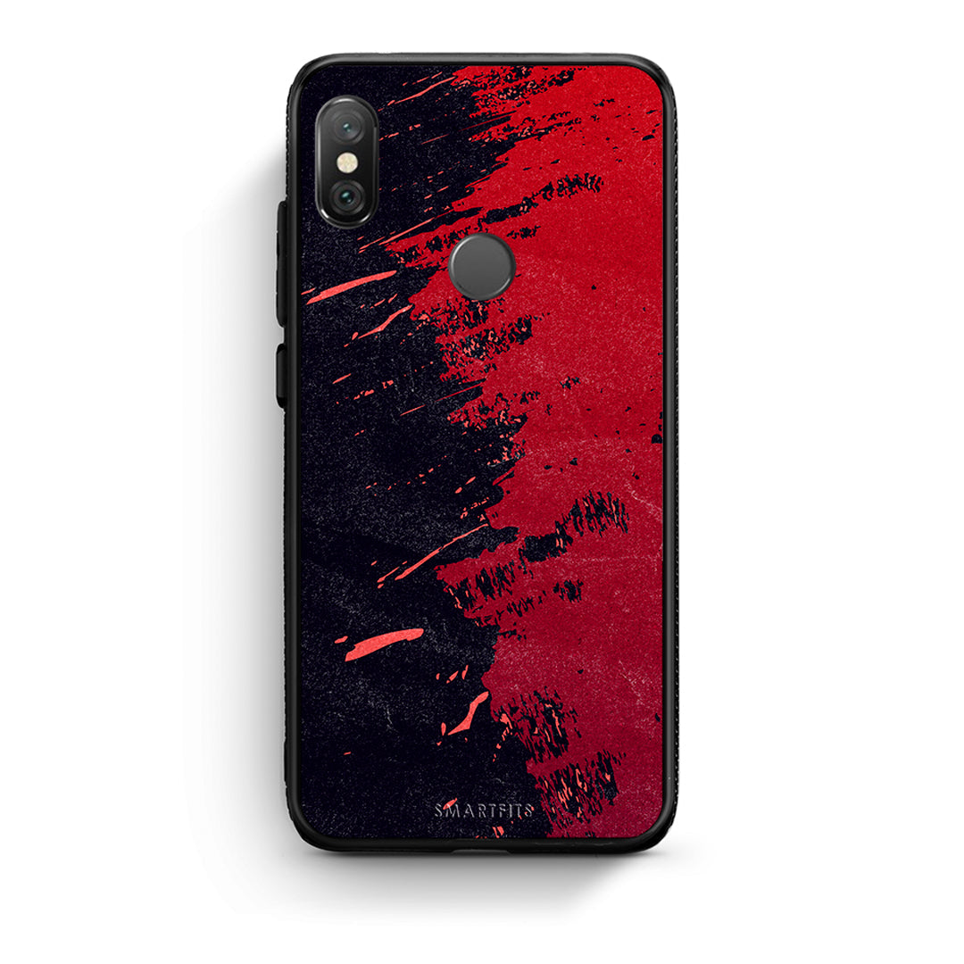 Xiaomi Redmi Note 5 Red Paint Θήκη Αγίου Βαλεντίνου από τη Smartfits με σχέδιο στο πίσω μέρος και μαύρο περίβλημα | Smartphone case with colorful back and black bezels by Smartfits