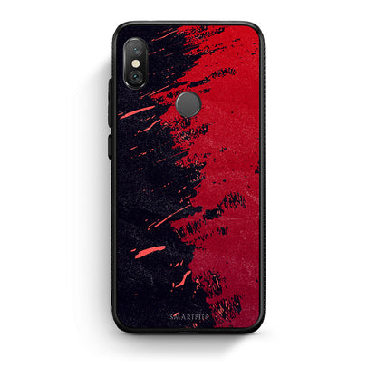 Xiaomi Redmi Note 5 Red Paint Θήκη Αγίου Βαλεντίνου από τη Smartfits με σχέδιο στο πίσω μέρος και μαύρο περίβλημα | Smartphone case with colorful back and black bezels by Smartfits