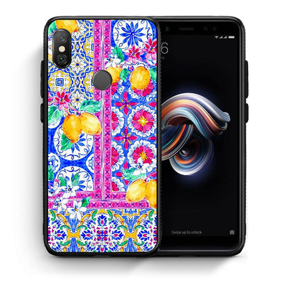 Θήκη Xiaomi Redmi Note 5 Retro Spring από τη Smartfits με σχέδιο στο πίσω μέρος και μαύρο περίβλημα | Xiaomi Redmi Note 5 Retro Spring case with colorful back and black bezels