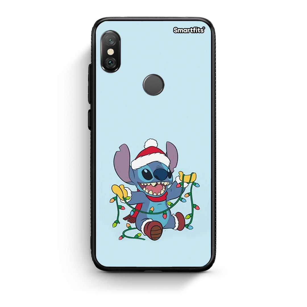 Xiaomi Redmi Note 5 Santa Stich θήκη από τη Smartfits με σχέδιο στο πίσω μέρος και μαύρο περίβλημα | Smartphone case with colorful back and black bezels by Smartfits