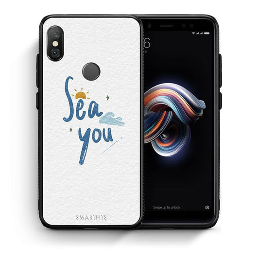 Θήκη Xiaomi Redmi Note 5 Sea You από τη Smartfits με σχέδιο στο πίσω μέρος και μαύρο περίβλημα | Xiaomi Redmi Note 5 Sea You case with colorful back and black bezels