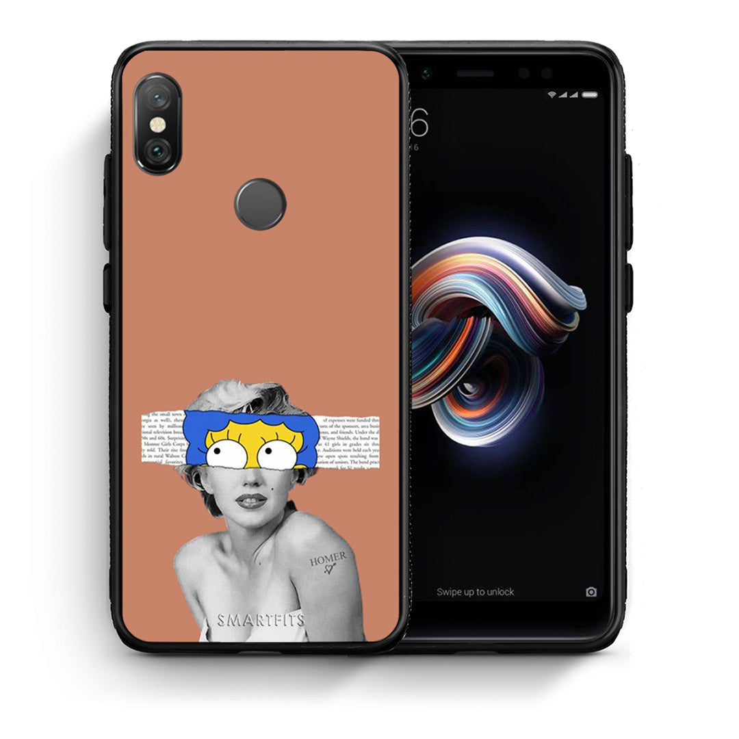Θήκη Xiaomi Redmi Note 5 Sim Merilyn από τη Smartfits με σχέδιο στο πίσω μέρος και μαύρο περίβλημα | Xiaomi Redmi Note 5 Sim Merilyn case with colorful back and black bezels