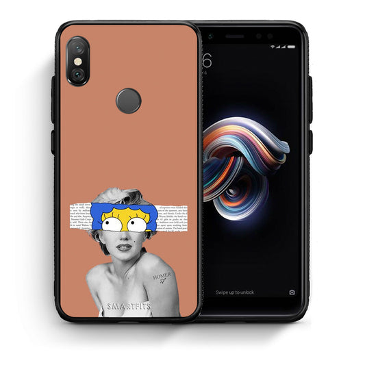 Θήκη Xiaomi Redmi Note 5 Sim Merilyn από τη Smartfits με σχέδιο στο πίσω μέρος και μαύρο περίβλημα | Xiaomi Redmi Note 5 Sim Merilyn case with colorful back and black bezels