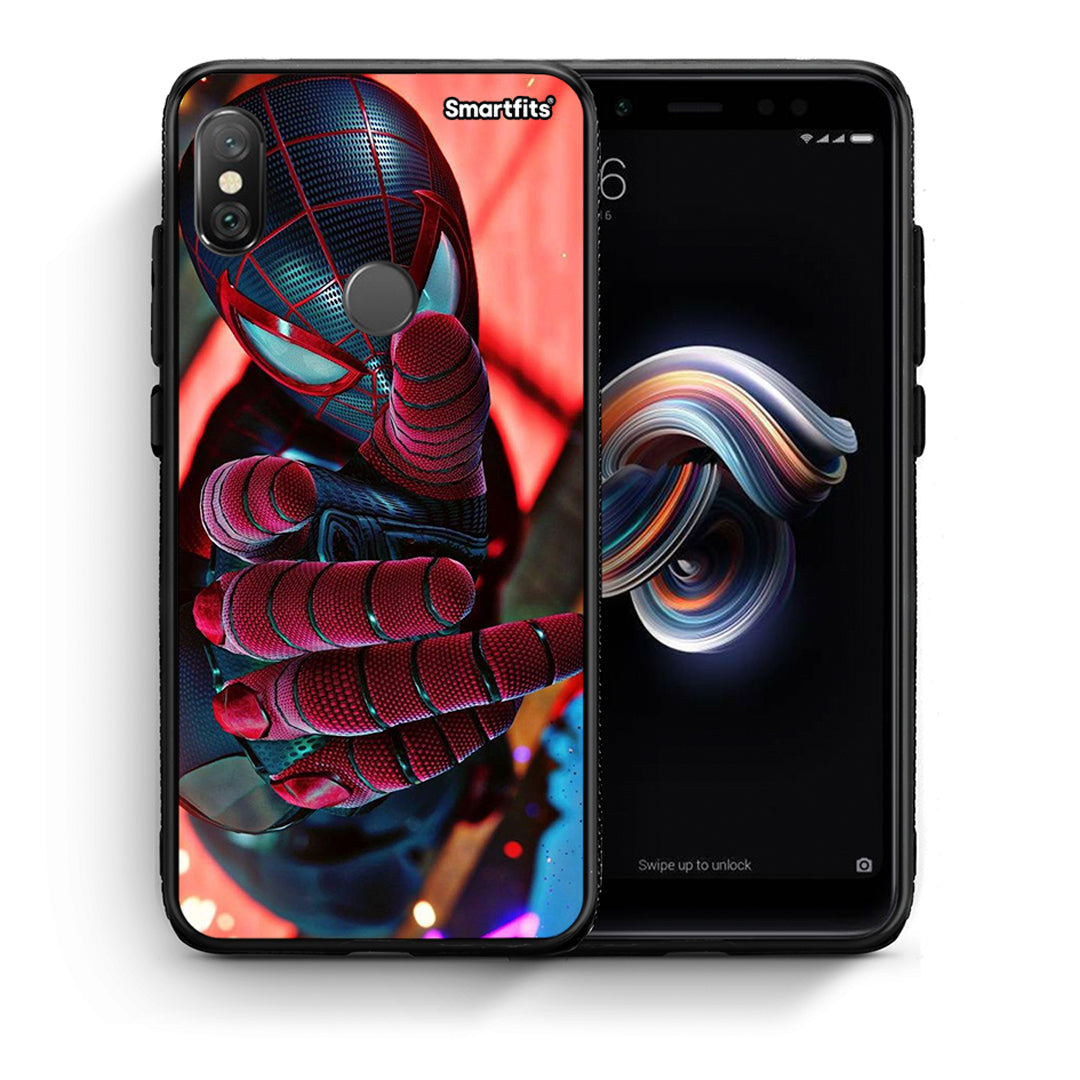Θήκη Xiaomi Redmi Note 5 Spider Hand από τη Smartfits με σχέδιο στο πίσω μέρος και μαύρο περίβλημα | Xiaomi Redmi Note 5 Spider Hand case with colorful back and black bezels