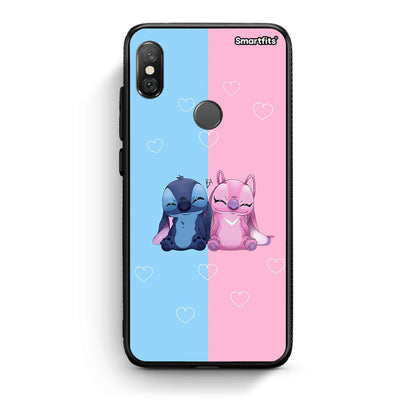 Xiaomi Redmi Note 5 Stitch And Angel θήκη από τη Smartfits με σχέδιο στο πίσω μέρος και μαύρο περίβλημα | Smartphone case with colorful back and black bezels by Smartfits