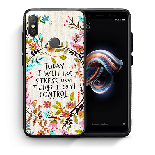 Θήκη Xiaomi Redmi Note 5 Stress Over από τη Smartfits με σχέδιο στο πίσω μέρος και μαύρο περίβλημα | Xiaomi Redmi Note 5 Stress Over case with colorful back and black bezels