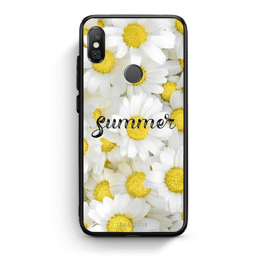 Xiaomi Redmi Note 5 Summer Daisies Θήκη από τη Smartfits με σχέδιο στο πίσω μέρος και μαύρο περίβλημα | Smartphone case with colorful back and black bezels by Smartfits